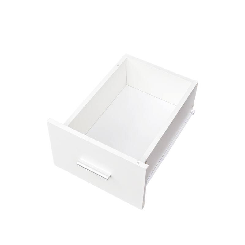 Home Office Computer Desk with Storage Shelves, Drawer, and Cabinets