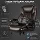 preview thumbnail 26 of 33, Bossin Big and Tall Executive Office Chair,500LBS Adjustable Lumbar Support Ergonomic Chair with High Back PU Leather Computer