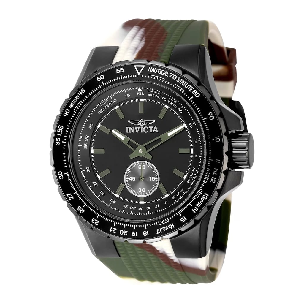 Invicta Men's 49320 Aviator Quartz Multifunction Black Dial Watch