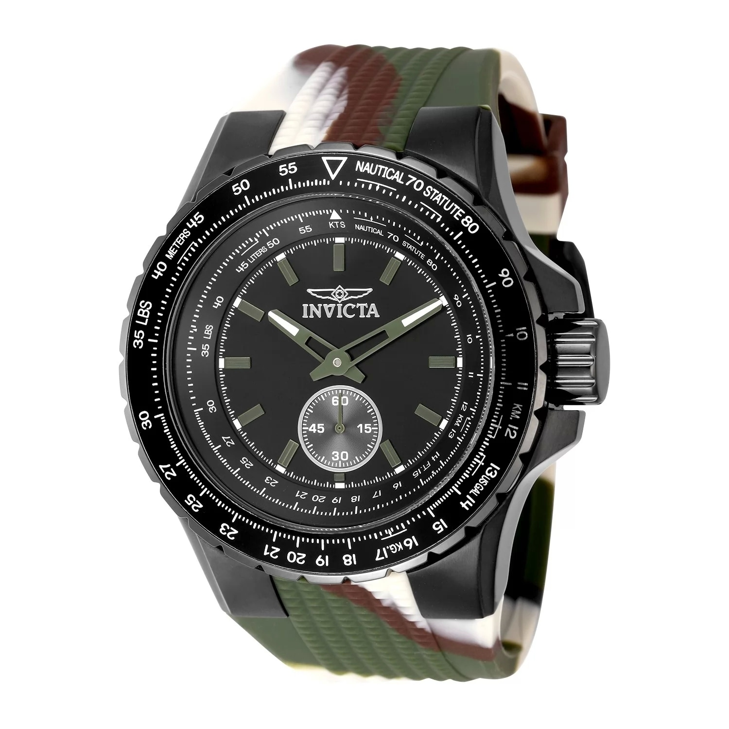 Invicta Men's 49320 Aviator Quartz Multifunction Black Dial Watch