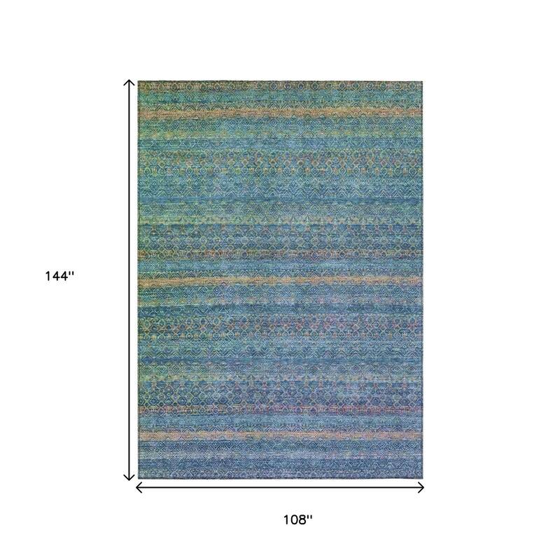 HomeRoots Striped Transitional Rectangle Outdoor Rug