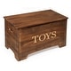 preview thumbnail 12 of 24, Solid Wood Rustic Toy Box