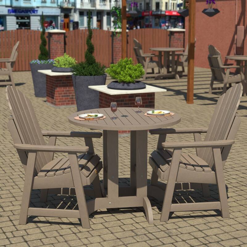 Highwood Commercial 3-Piece Muskoka Adirondack 36" Bistro Dining Set