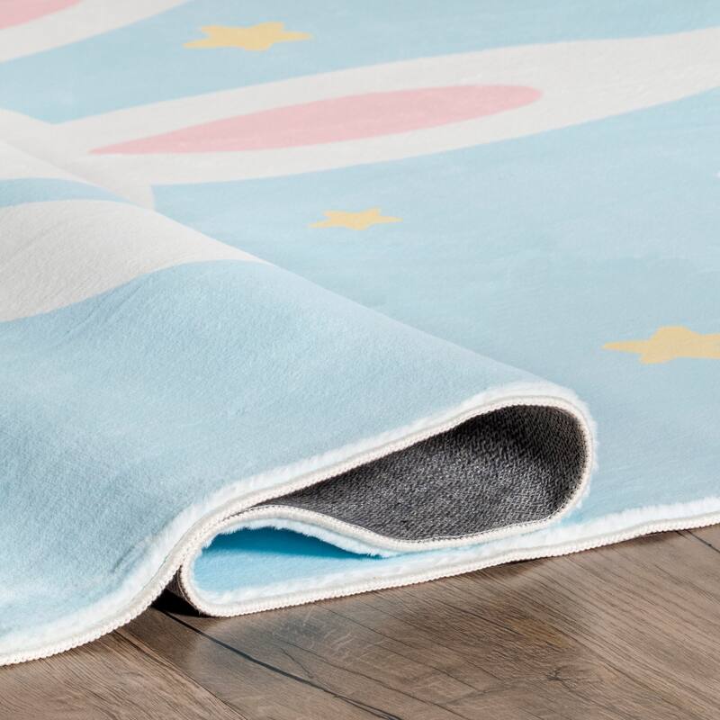 Nuloom Aloisia SpinClean Bunny Machine Washable Area Rug