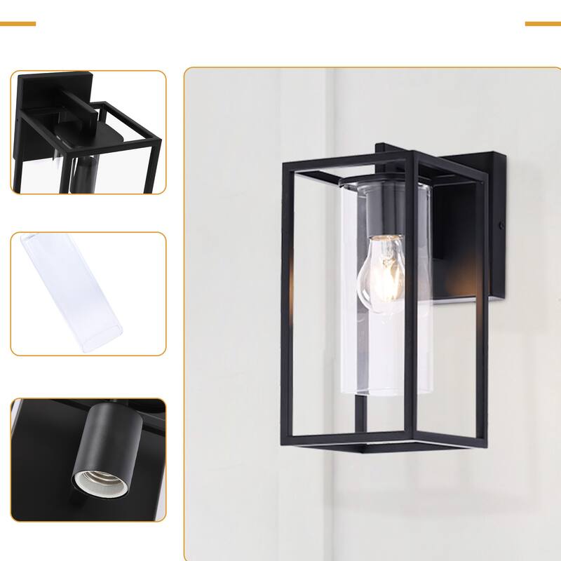 Outdoor Wall Sconce with Clear Glass