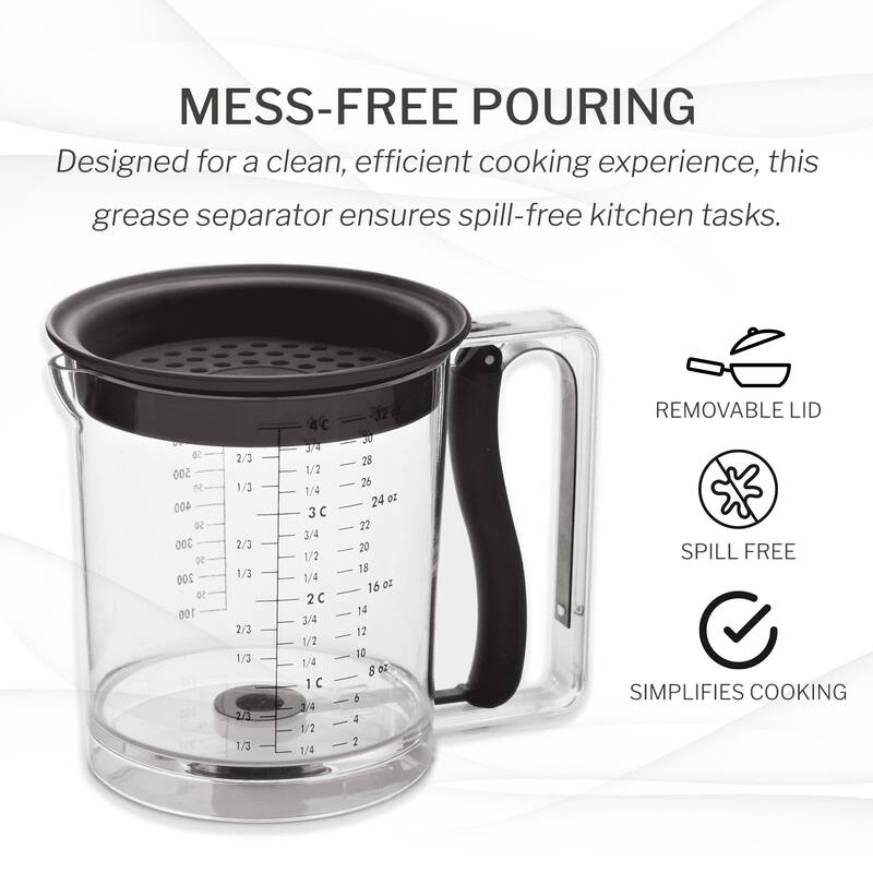 Swing A Way 4 Cup Easy Release Fat and Gravy Separator - 32 Oz
