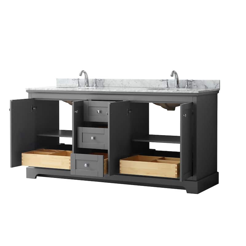 Wyndham Collection Avery 72" Free Standing Double Basin Vanity Set