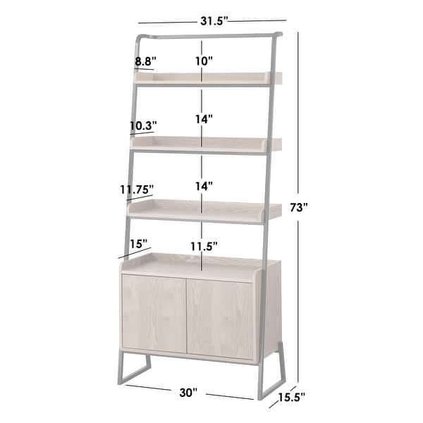 Lifestorey Estanier Large Ladder Shelf with Cabinet