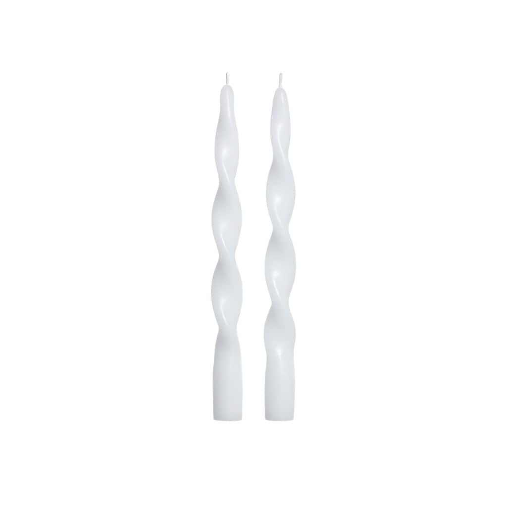 Lumière Twist Formal Taper Candles, Set of 12 - Holiday Table Décor