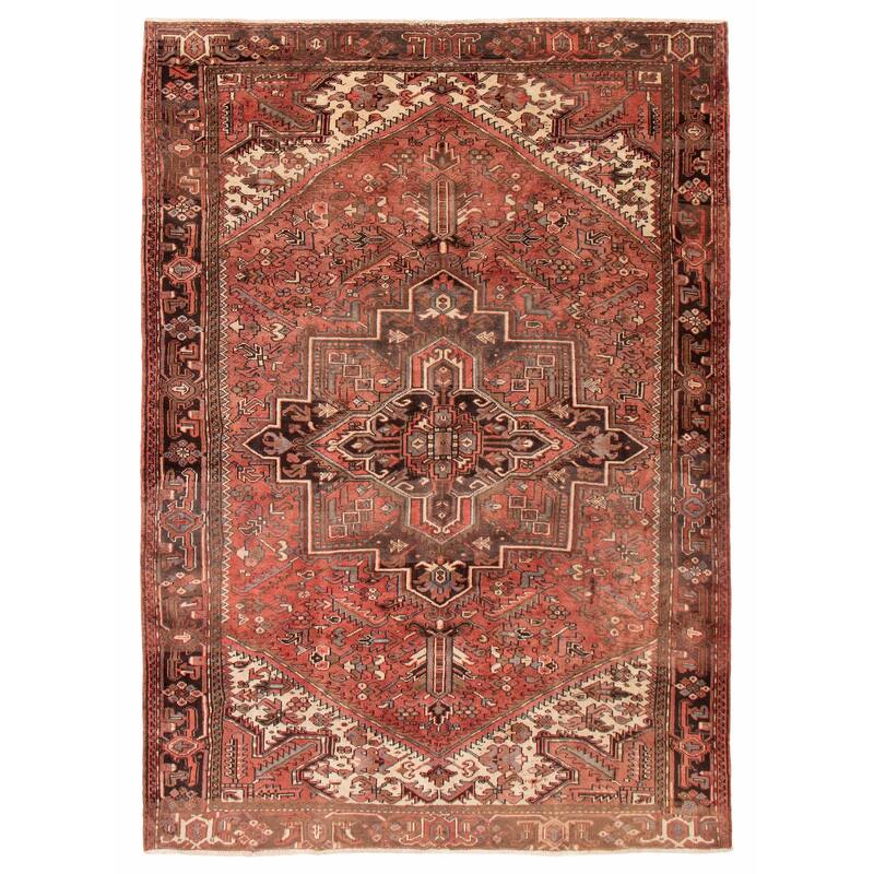 ECARPETGALLERY Hand-knotted Sarabi Copper Wool Rug - 7'9 x 11'1 - Dark Copper - 7'9 x 11'1