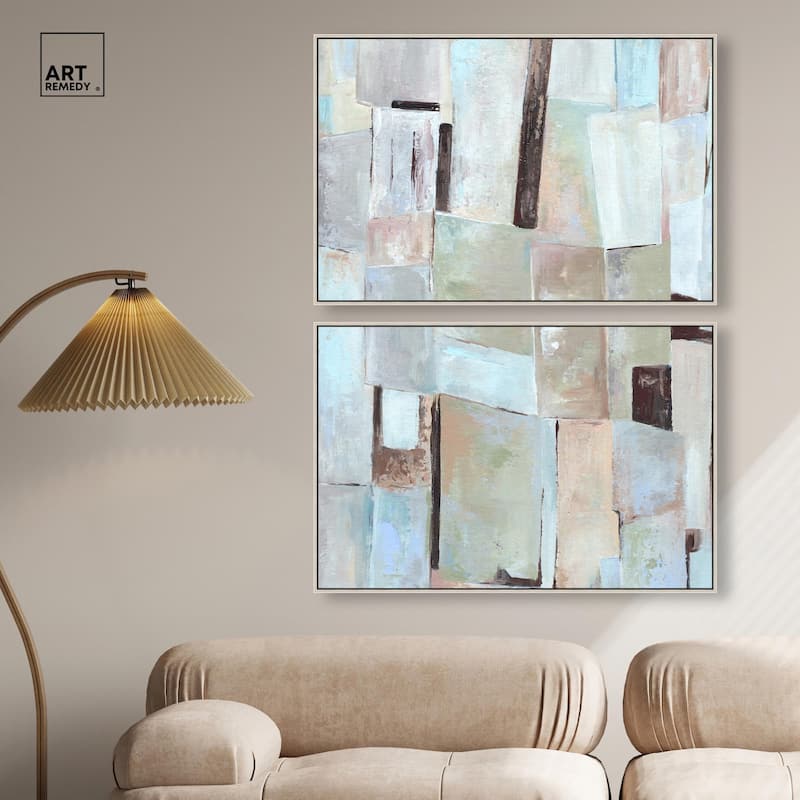 Crossed Lines Canvas Set of 2 by Art Remedy