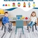 preview thumbnail 6 of 4, 5 PCS Kids Wooden Activity Table 4 Chairs Play Set w/ Building Blocks