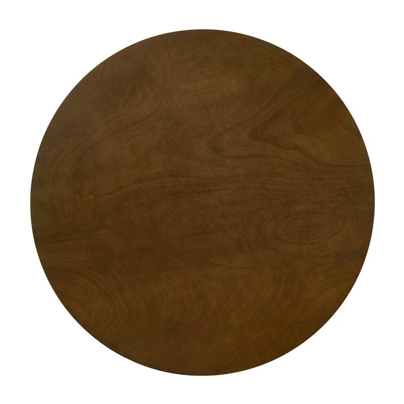 Roundhill Furniture Arnott Round Dining Table, Walnut Finish