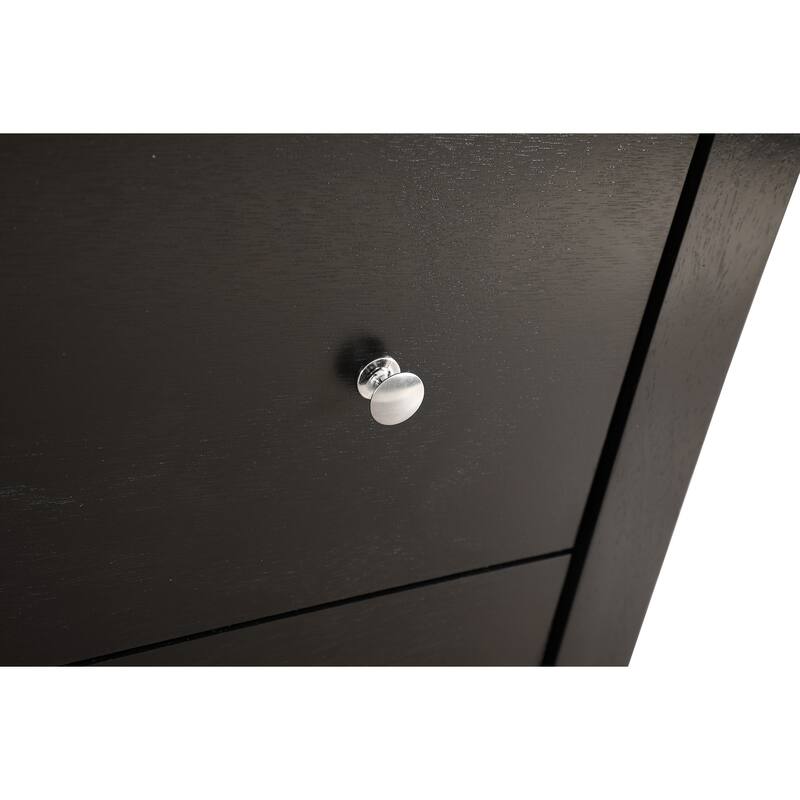 6-Drawer Black Double Dresser with Wide Storage, Sleek Modern Look, and Smooth Glide Drawers for Organized Spaces