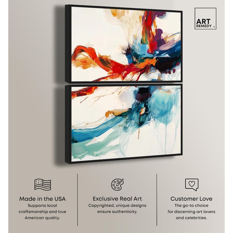Vibrant Palette I Canvas Set of 2 by Art Remedy