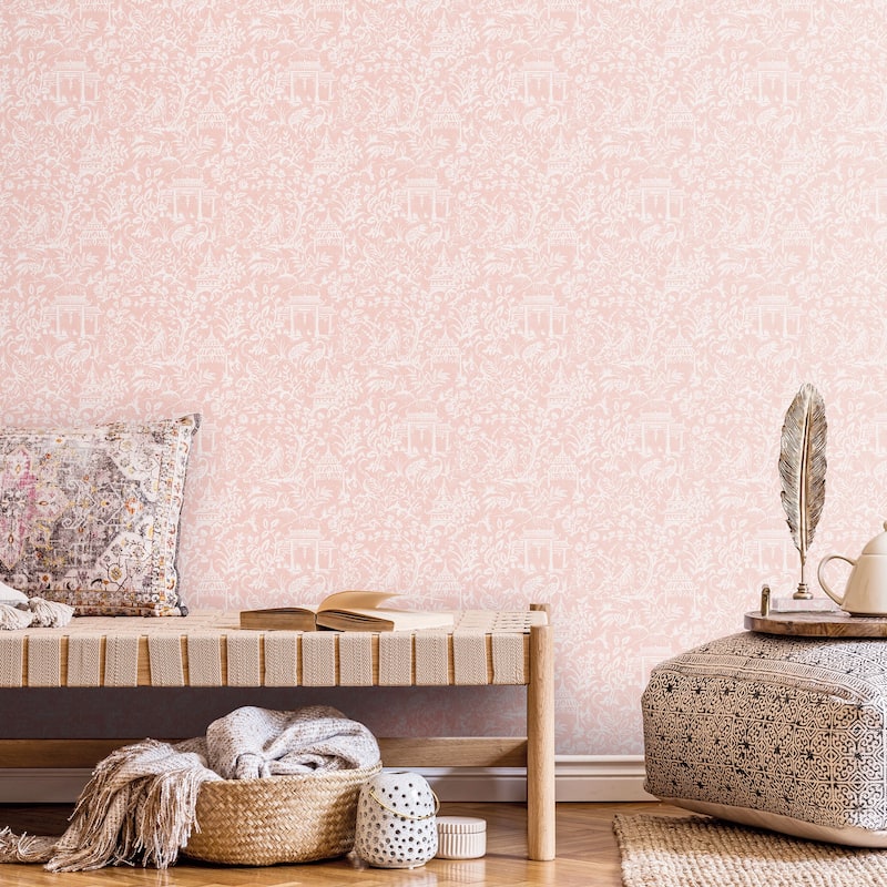 Galerie Wallcoverings Secret Garden Botanical Toile Non-woven Matte Wallpaper Roll