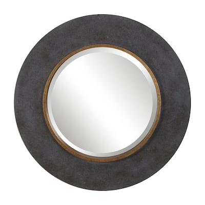 Uttermost Saul 30" Round Urban Industrial Concrete Inspired Wall