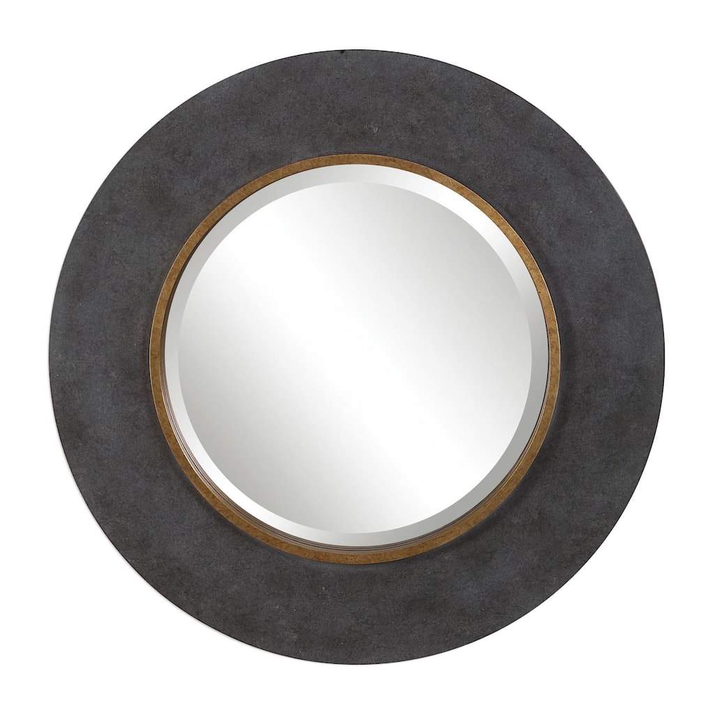 Uttermost Saul 30" Round Urban Industrial Concrete Inspired Wall