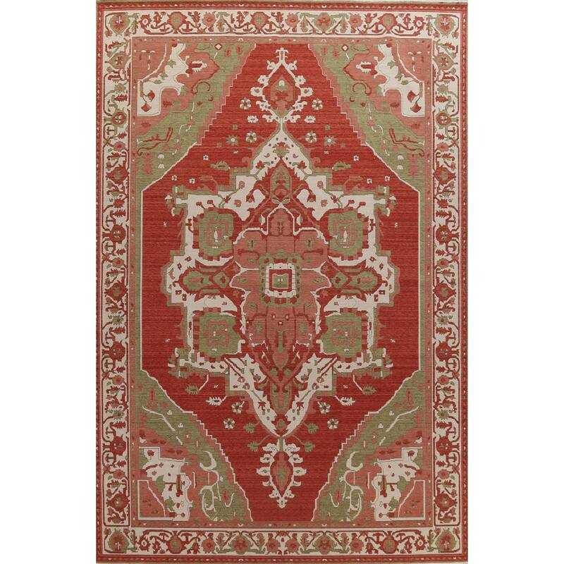Heriz Serapi Turkish Oriental Traditional Wool Area Rug Hand-knotted - 9'9" x 13'0"