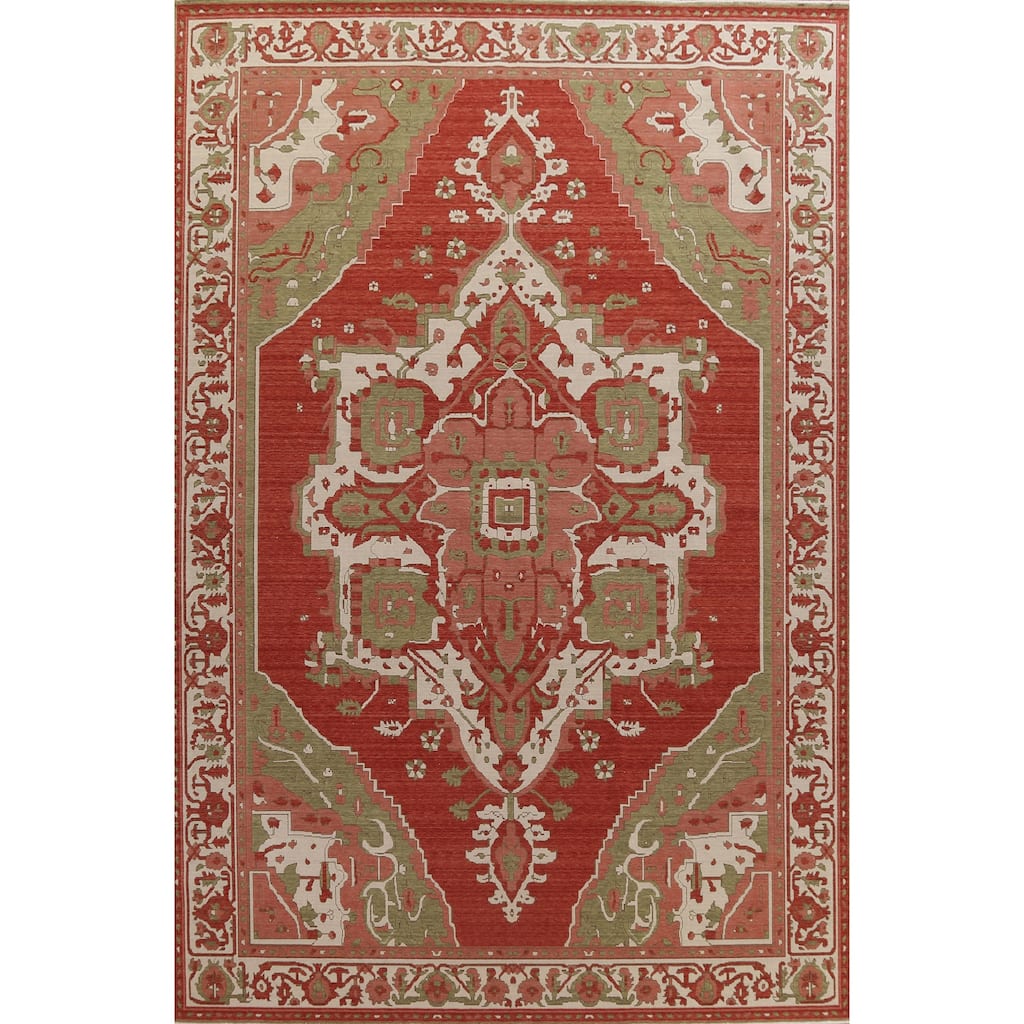 Heriz Serapi Turkish Oriental Traditional Wool Area Rug Hand-knotted - 9'9" x 13'0"