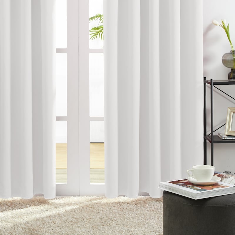 Deconovo Solid Rod Pocket Curtain Panel Pair (2 Panel)