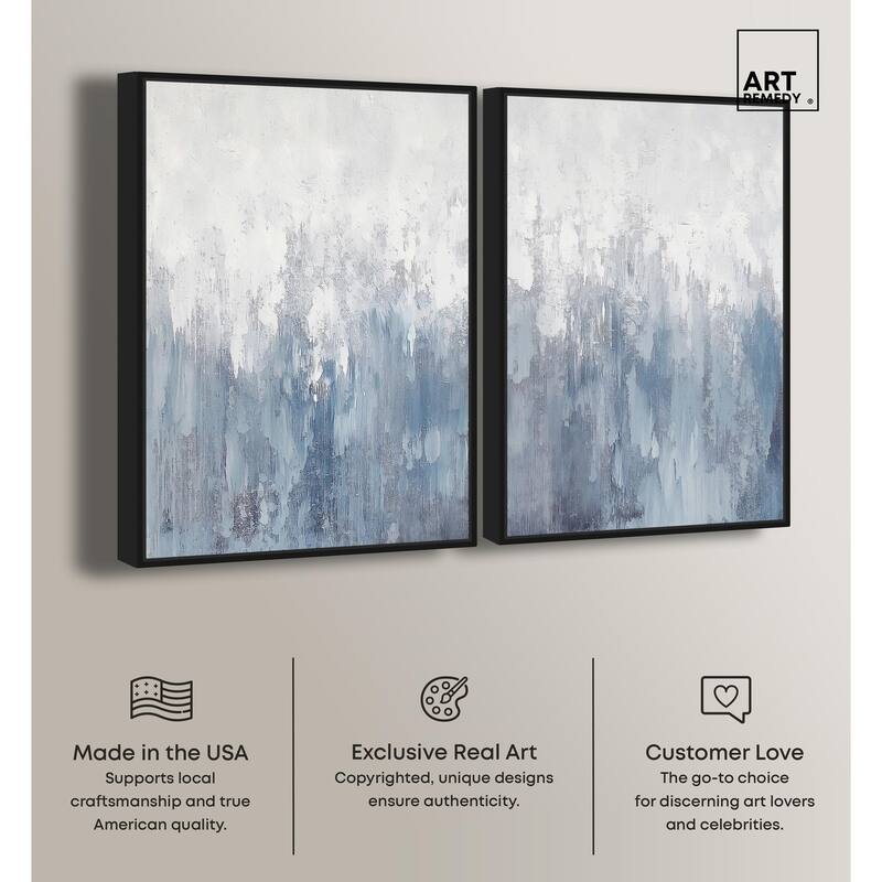 Frosted Glass Canvas Set of 2 by Art Remedy