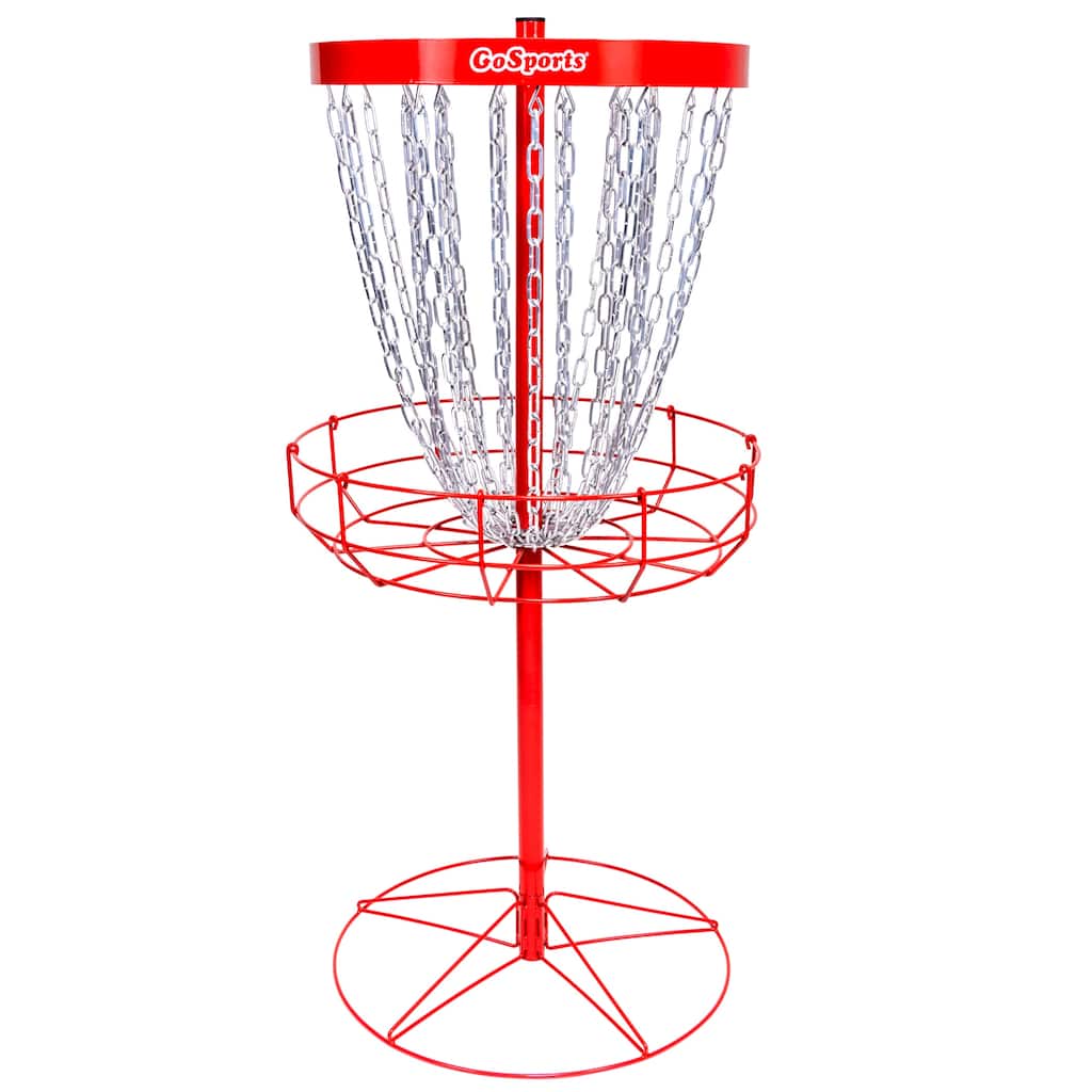 GoSports Regulation Disc Golf Basket - 24 Chain Portable Target