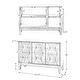 preview thumbnail 15 of 46, HULALA HOME Glenda Contemporary 45''W Versatile 3-door Adjustable Shelf Storage Cabinet