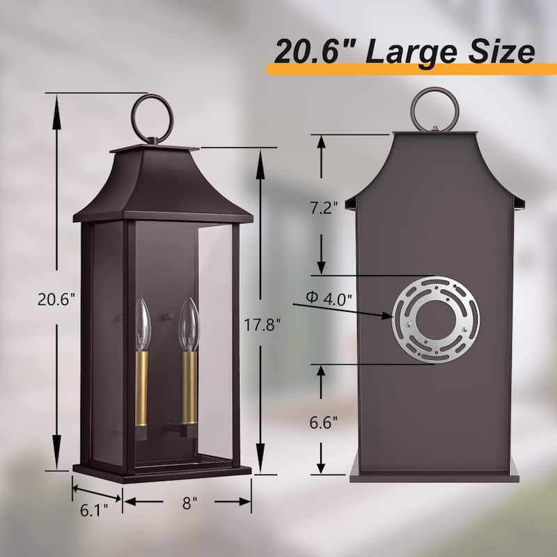 Maxax Black Metal Outdoor Wall Light