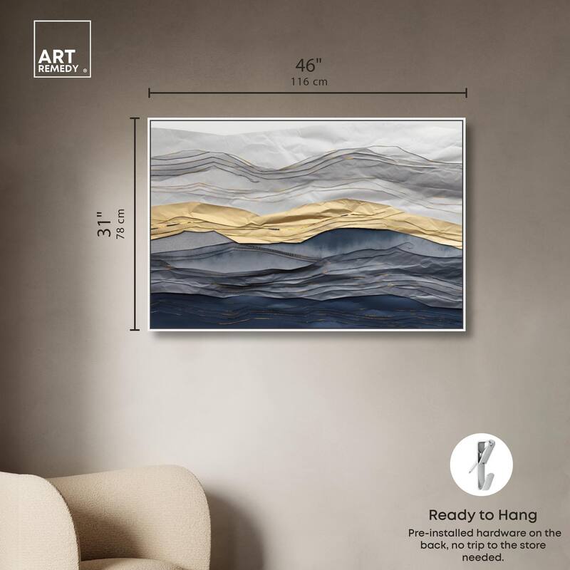 Flowing Golden Tide Canvas by Art Remedy