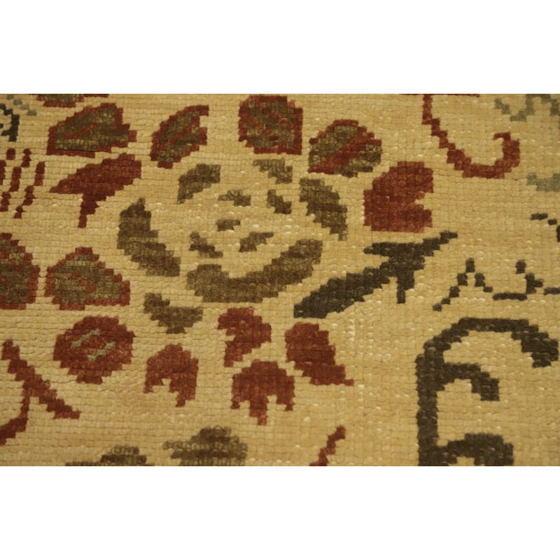 All-Over Floral Indian Area Rug 7x10 - 9' 11'' X 6' 6''