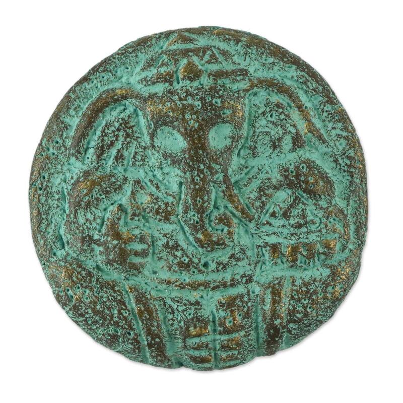 Handmade Teak relief panel, 'Morning Bloom'(Thailand)