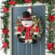 Option LED Bow Wreath with Snowman