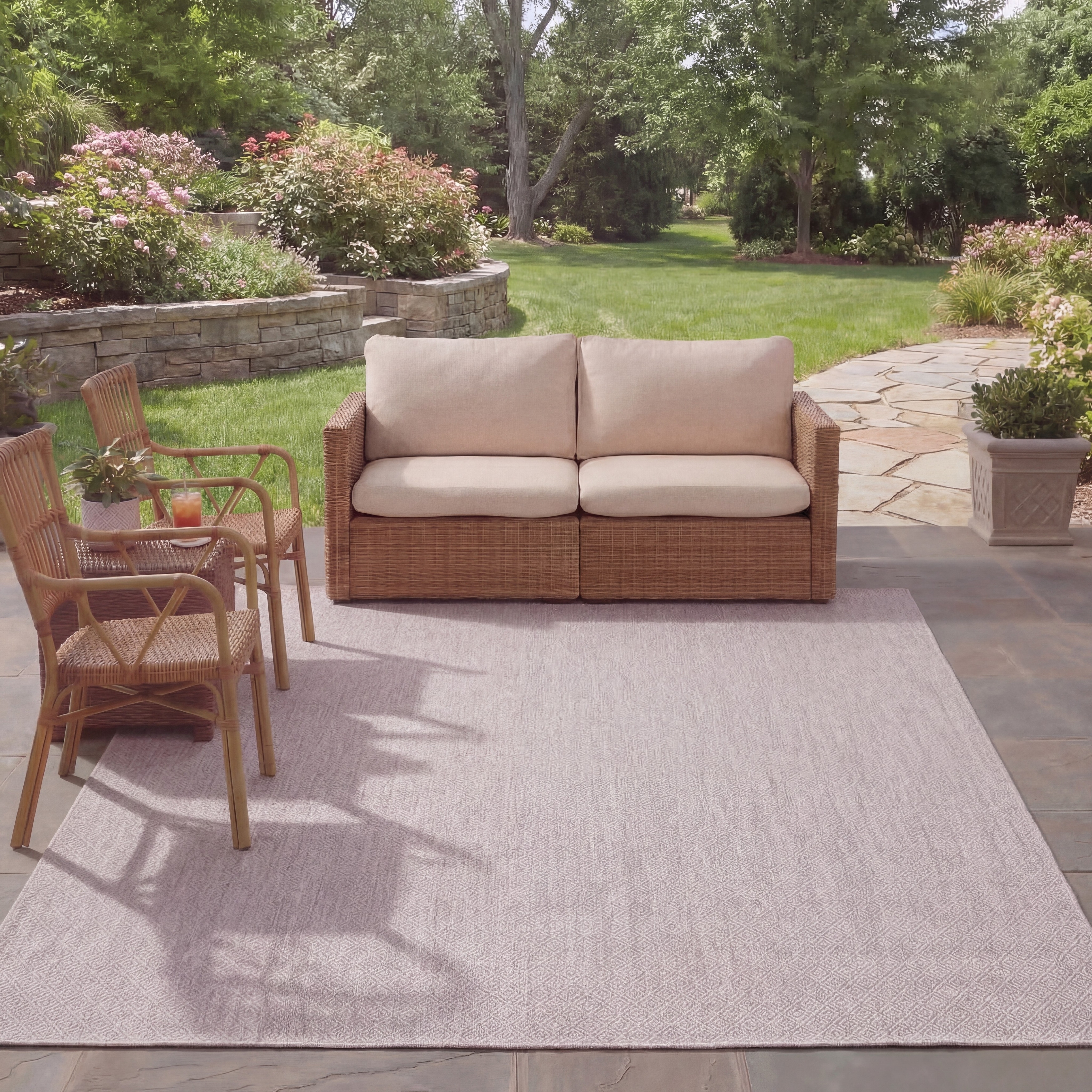 SAFAVIEH Courtyard Lumturie Indoor/Outdoor Waterproof Patio Rug