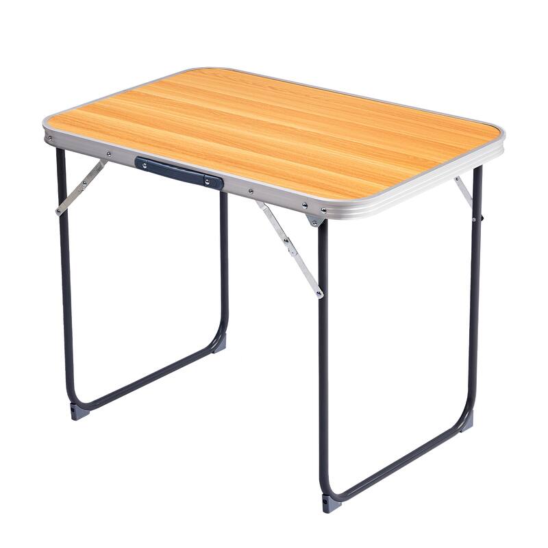 Portable 2.3ft Aluminum Folding Table for Outdoor Camping - 27.56" x 19.69" x 23.62"