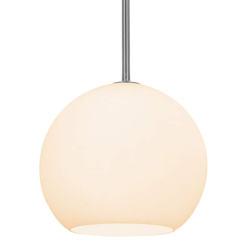 Access Lighting Nitrogen 9" Wide LED Mini Pendant - 3000K - Brushed Steel / Opal