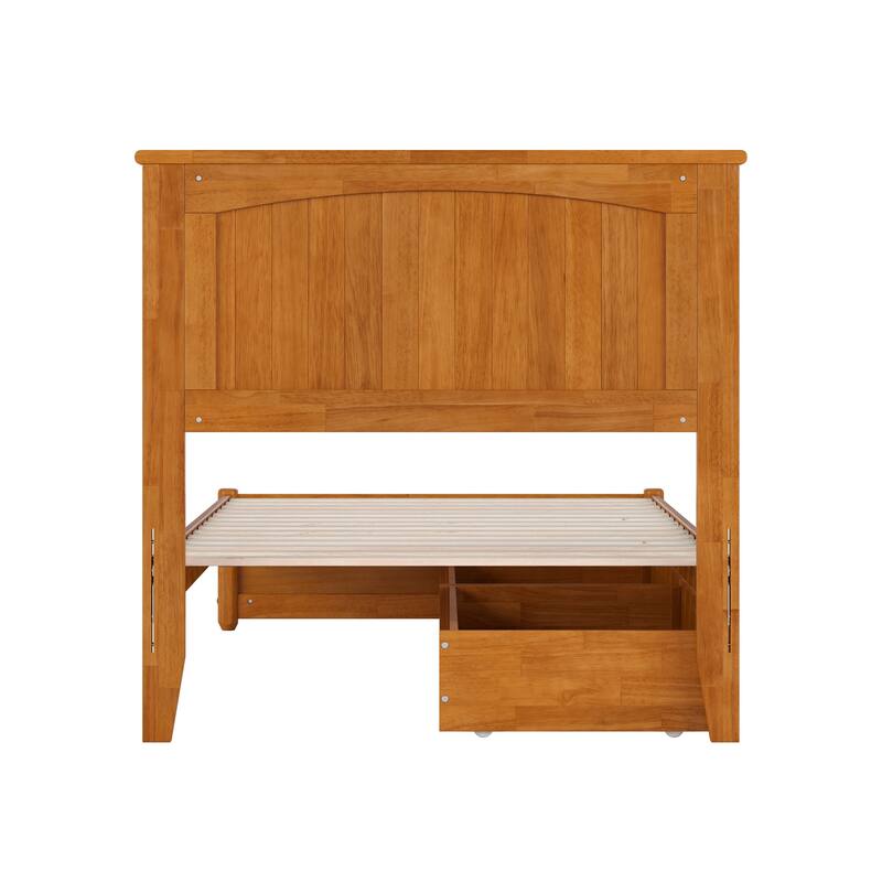 Malta Platform Bed with Panel Footboard and Storage Drawers