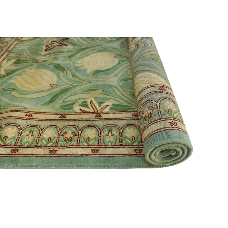 Pak-Persian Akhdan Lt. Green/Beige Runner - 3'0" x 4'11"