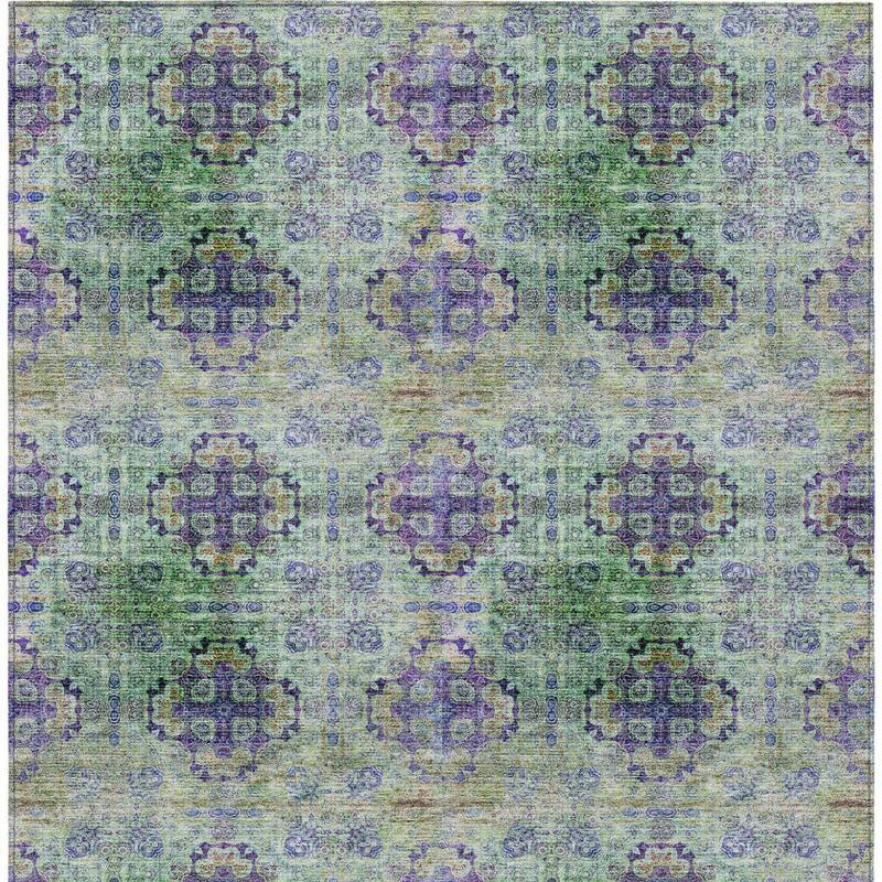 Altolu Garden-Inspired Weather Resistant Classic Meets Modern Runner Outdoor Rug