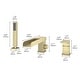 preview thumbnail 10 of 23, Bathtub Filler Faucet with Sprayer, Double-Handle Deck-Mount Roman Tub Faucet with Handshower, Pressure Balanced Valve Included
