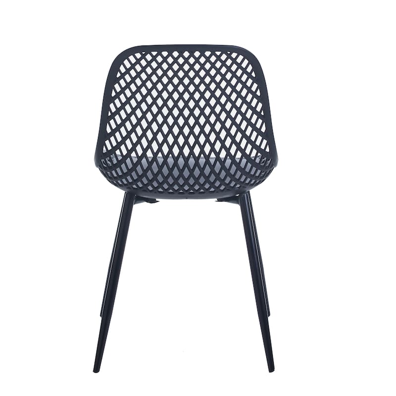 Porthos Home Egil Dining Chairs Set Of 2, Plastic Back, Iron Legs