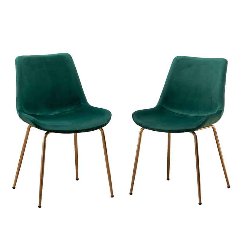 Modern Velvet Dining Chair (Set of 2) - Green