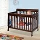 preview thumbnail 1 of 7, Costway Coffee Pine Wood Baby Toddler Bed Convertible Crib Nursery - 53.5''(L) X 32''-34''(W) X 41''(H) Brown - 53.5''(L) X 32''-34''(W) X 41''(H)