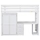 preview thumbnail 8 of 7, Twin Size Loft Bed with Wardrobe, Desk, Drawers, and Open Storage Cabinet, Space-Saving Multi-Functional Design, White