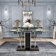 preview thumbnail 1 of 16, Furniture of America Resk Modern 72-inch Glass Top Wood Dining Table