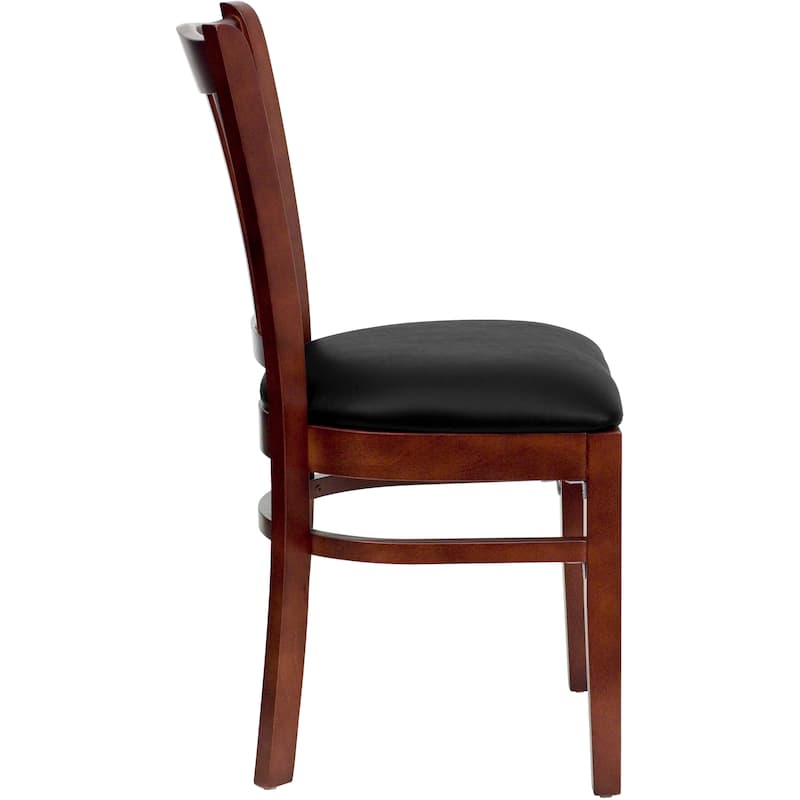 2Pk Vertical Slat Back Wood Restaurant Chair - Hospitality Seating