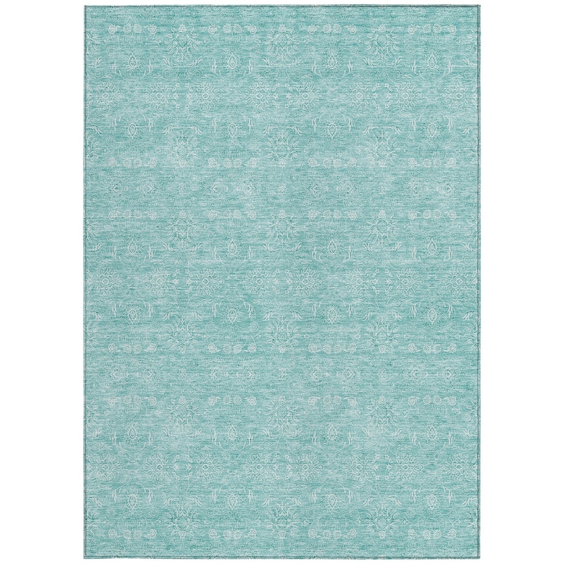 HomeRoots Floral Transitional Rectangle Outdoor Rug