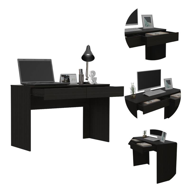 Acre 47-inch Wide Writing Computer Desk with 2 Drawers