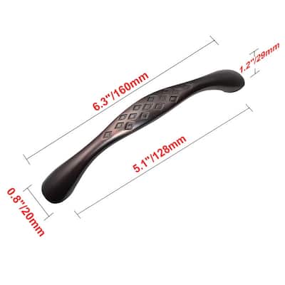 Utopia Alley Diamond Pull Handle - Decorative Oil Rubbed Bronze Cabinet Drop Pull Handles, 5.1" Center to Center
