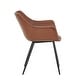 preview thumbnail 47 of 85, Markley Modern Leather Upholstered Dining Side Chairs with Black Iron Legs Accent Armchair for Home Kitchen Set of 4